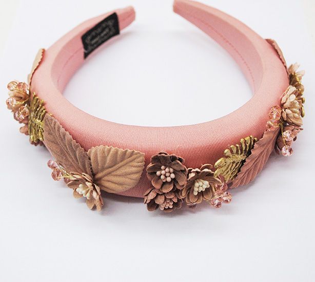Diadema de fiesta rosa flores - Imagen 4