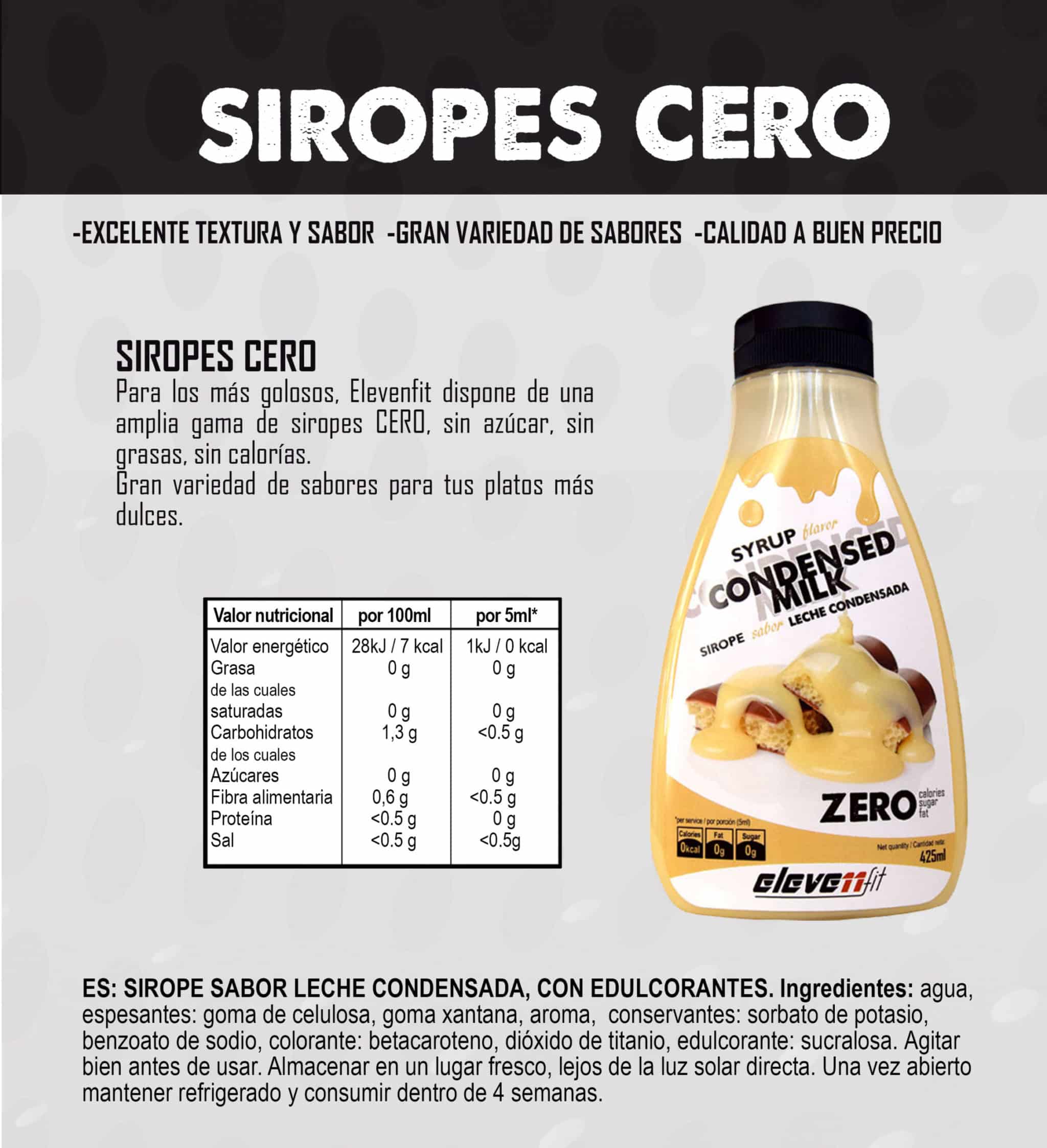 Elevenfit Sirope Leche Condensada 425 Ml - Imagen 2