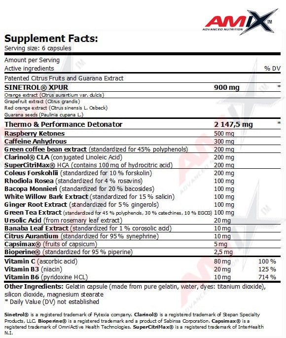 Amix Nutrition Detonatrol 90 Caps - Imagen 2