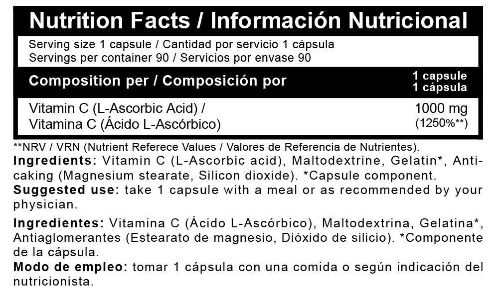 Beverly Nutrition Vitamina C 1000 90 Caps - Imagen 2