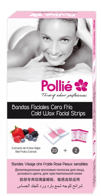Tiras depilatorias frías facial Pollié